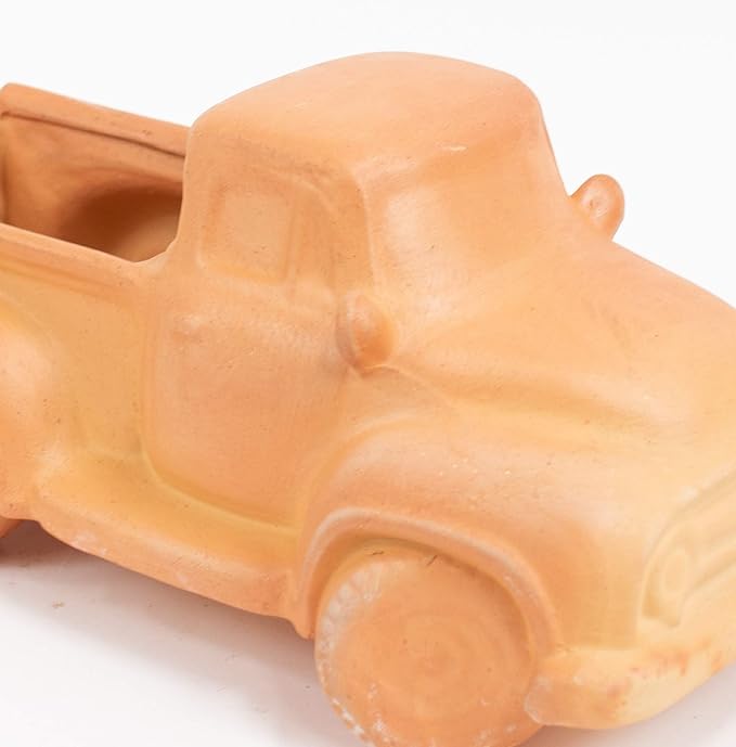 MY SWANKY HOME Natural Terracotta Vintage Truck Shaped Succulent Cactus Pot Planter Indoor Outdoor 19 in