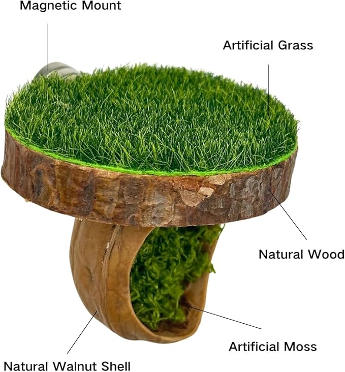 Jumping Spider Enclosure Accessories, Pumpkin Decor Hideout and Platform, Habitat Hide House for Spiders - Small Pets Furniture