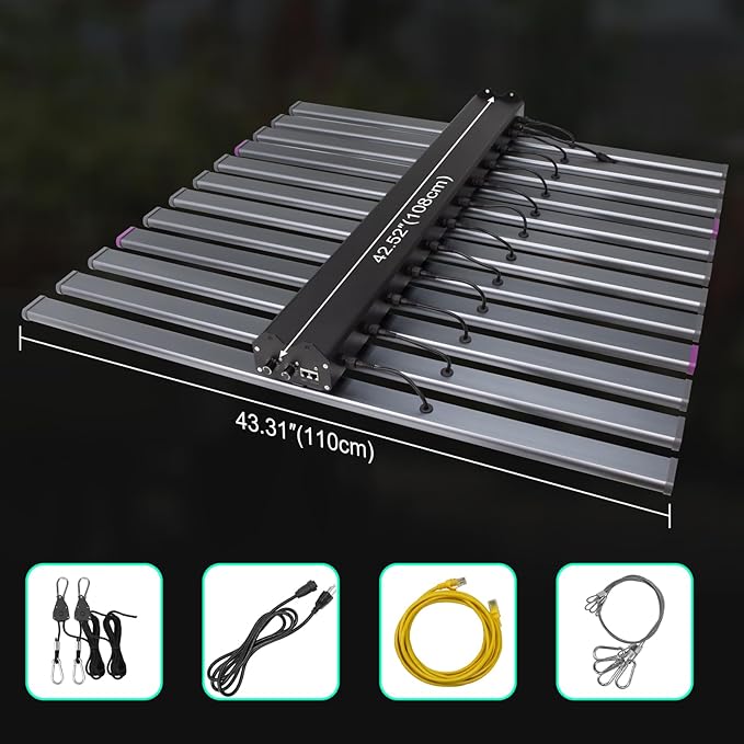 SZHLUX 2025 New 1060 Watt LED Grow Light Full Spectrum with UV IR Dimmable Daisy Chain Grow Lights for Indoor Plants