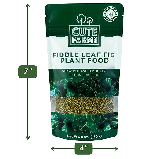 Fiddle Leaf Ficus Lyrata & Fig Tree Slow Release Fertilizer Pellets for Indoor and Outdoor Plants - Resealable Bag (6 oz)