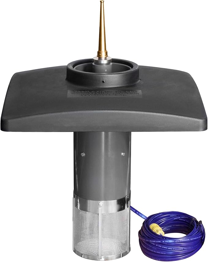 Scott Aerator Skyward Fountain - 1/2 HP 115V Pond Aerator with 70 ft. Electric Cord | Aerating Fountain for Lakes & Ponds | Maintenance Free Stainless Steel | Made in USA