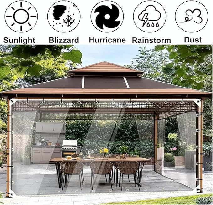 Clear Tarp 3x6ft Clear Tarps Heavy Duty Waterproof 14mil Thicken Clear Tarps with Grommets,Outdoor Garden Rainproof Covering,for Covering Henhouse Porch Canopy Plant Camping