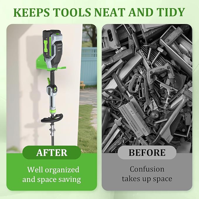 Power Tool Organizer Wall Mount, Lawn Tool Storage Rack for Weed Eater, Trimmer Rack for E.GO Power+ String Trimmer, Battery Powered 1 Pack