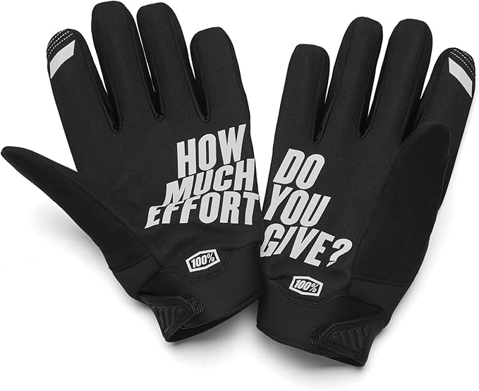 100% BRISKER Cold Weather Motocross & Mountain Bike Gloves - Warm Winter MTB & MX Powersport Racing Protective Gear