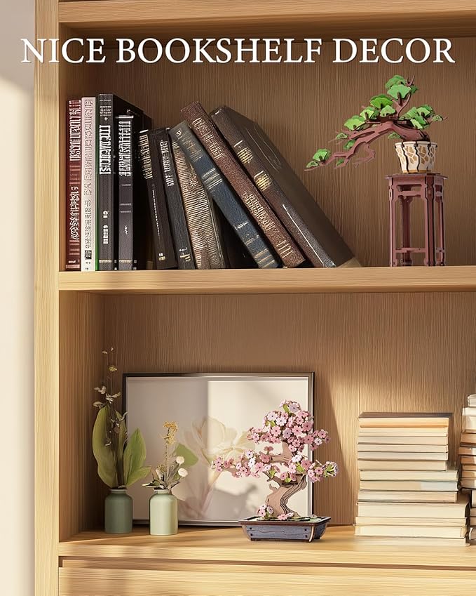 Wowood 3D Wooden Puzzle for Adults - Evergreen Pine Bonsai, DIY Wood Model Kit, Creative Craft Kit, Unique Gift and Home Decor for Nature Lovers (115PCS)