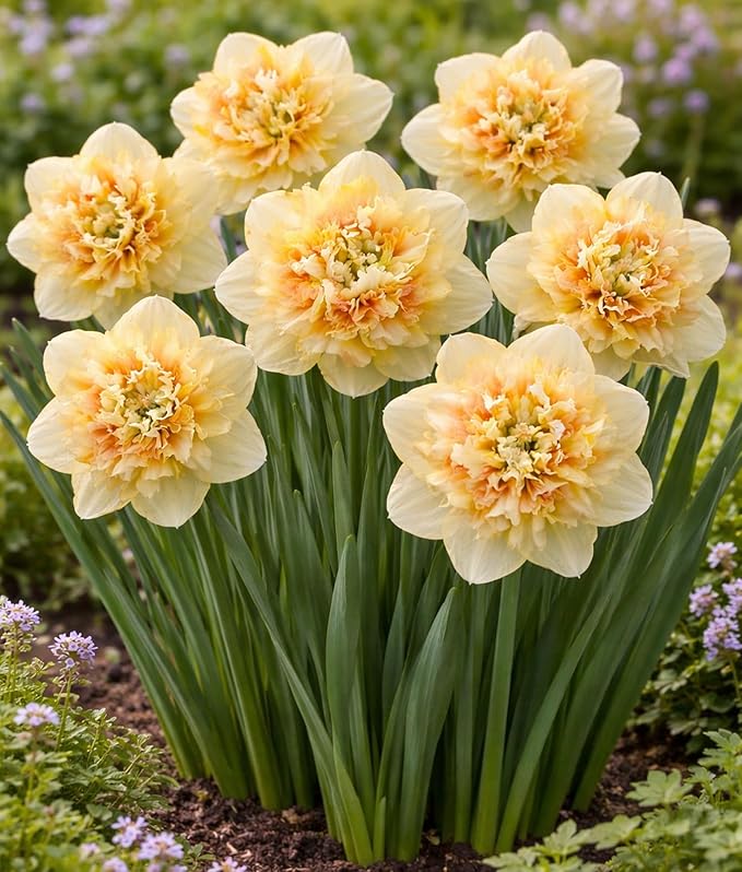 Indoor Pre-Chilled Pom Pom Daffodil Bulbs for Forcing Indoors - Easy to Grow in Dirt Indoors - Prechilled Indoor Bulbs - Bright Blooms During Cold Winter - Holiday Hostess Gift (20 Bulbs)
