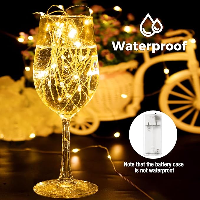 btfarm 10 Pack Fairy Lights with Timer, 10FT 30LED Battery Operated Twinkle Lights Waterproof, Copper Wire Christmas String Lights for Indoor Outdoor Xmas Tree Wedding Party Holiday Decorations