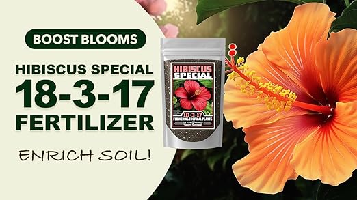 Fertilizer Commercial Grade | Tropical Flower Special 18-3-17 | 5 Ounces | Custom Professional Mix Blend | 90-Day, Buds & Blooms | Balanced NPK Formula for Hibiscus & Orchids | Controlled Release Feed