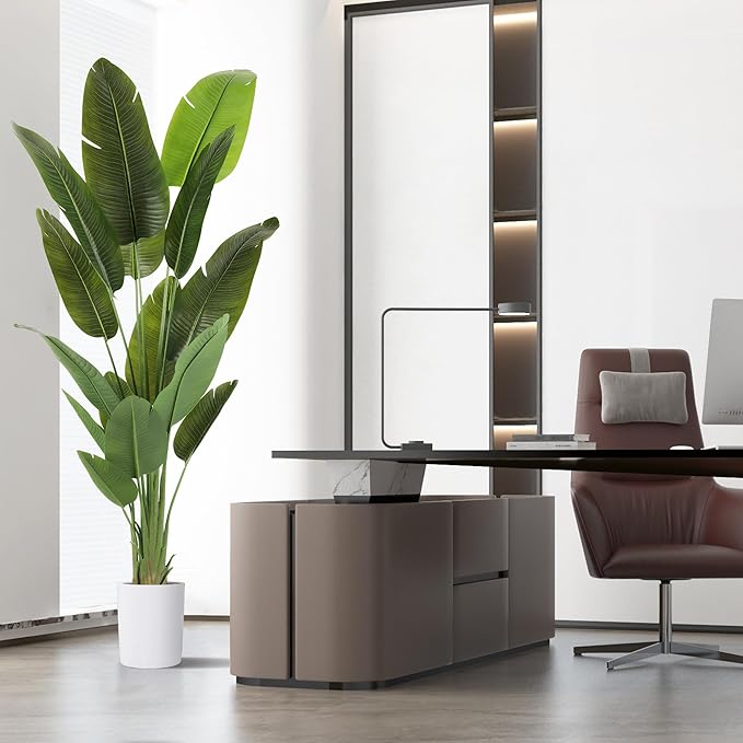 ProDeco Large Artificial Plants Indoor 7.2Ft Silk Bird of Paradise Big Tall Fake Tree Faux Green Silk Floor Potted Plants for Home Living Room Bedroom Office Decor (2 Pack)…
