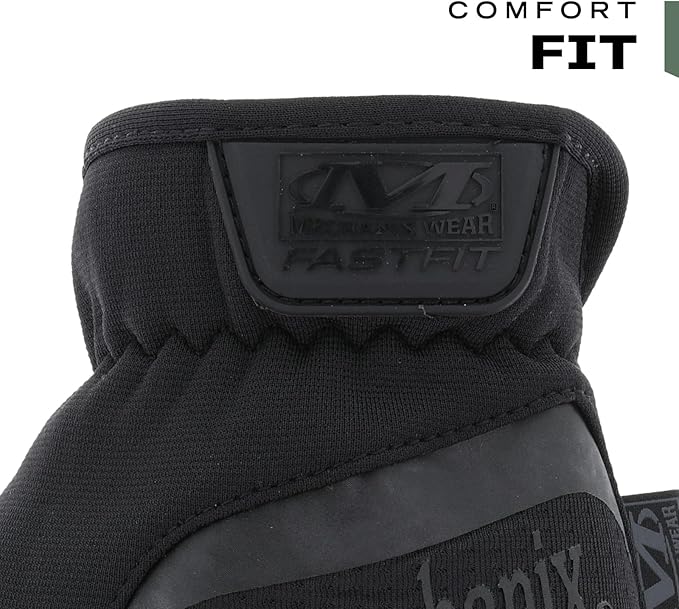 Mechanix Wear FastFit Tactical Gloves - Heavy Duty Lightweight Multipurpose Gloves - Flexible Grip & Reinforced Palm - Touchscreen Capable - Medium- Covert Black