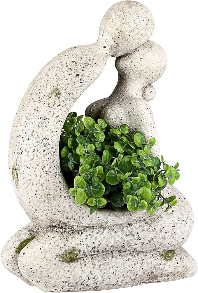 Aclema Unique Planters for Indoor Outdoor Plants Head Face Planter Pot Large Succulent Planters Flower Vase with Drainage Hole Around You