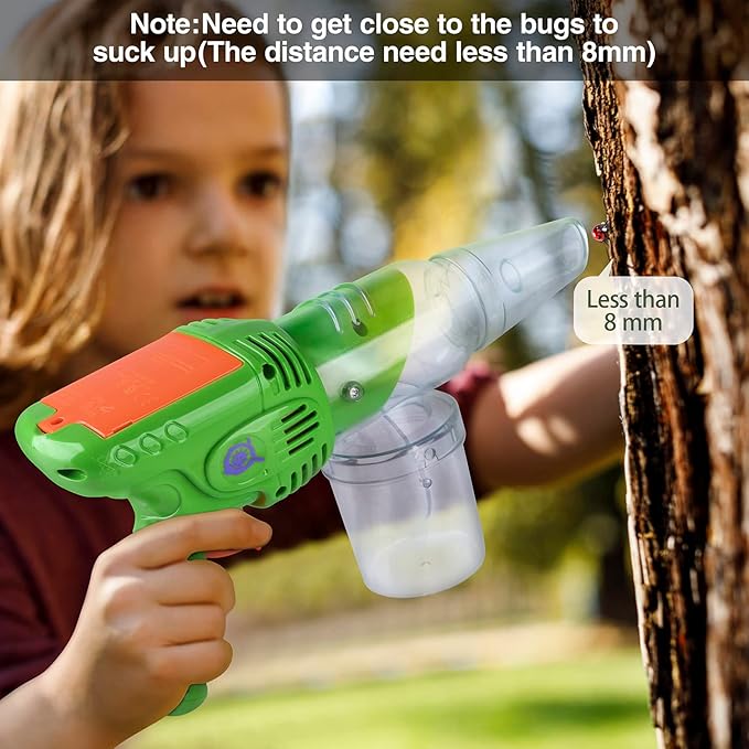 PLAY Bug Vacuum for Kids,Bug Catcher kit for Kids,Eco-Friendly Bug Suction Toy Vacuum with Magnifying Glass Viewing Chamber, for Boys Age 4+