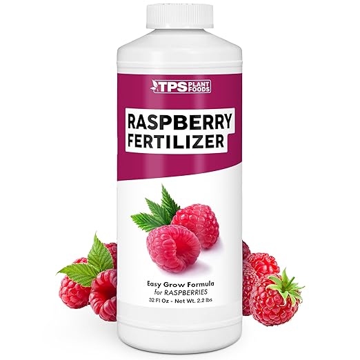 Raspberry Fertilizer for Raspberry Plants, Supports Healthy Growth and Plump Berries in Raspberry Plants, Liquid Fertilizer by TPS Plant Foods, 32 oz (1 Quart)
