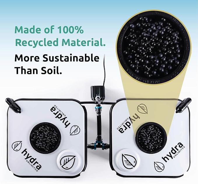TetraBase Hydroponic Grow Media 1 Liter Bag | Reusable, pH Neutral, Non-Porous, Clean, Interlocking. Deep Water Culture DWC and Recirculating Deep Water Culture RDWC Grow Media (6 Liter)