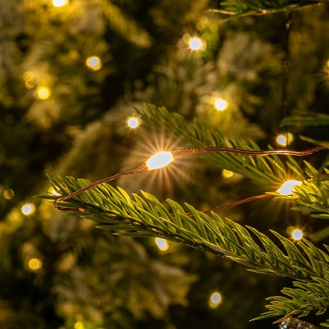 328FT Long Warm White Plug in Fairy Lights 1000 LED Waterproof Copper Wire String Lights with Remote for Christmas Tree Bedroom Porch Patio Garden Wedding Party