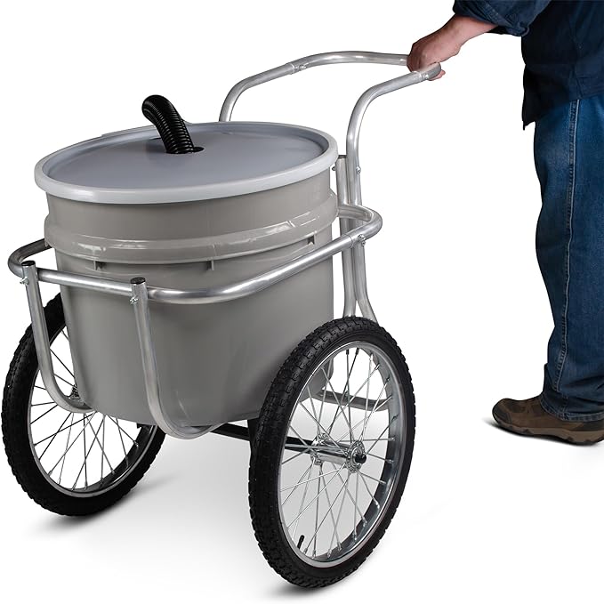 Smart Carts Water Cart - 20 Gallon Portable Watering System with Large 20" Wheels
