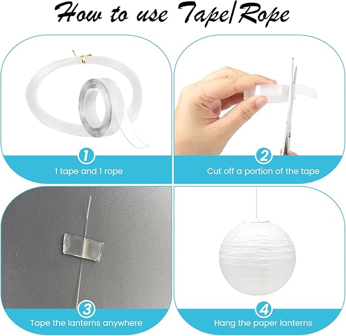 21Pcs White Paper Lanterns,White Chinese Lantern with Tape and String,Hanging Round Lanterns Decorative Outdoor for Party Decorations,Birthday,Wedding,Christmas Party,New Year