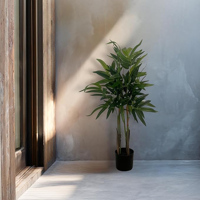 XBrand 35.4-Inches Artificial Bamboo Plant in Pot for Indoor Outdoor Home Office Store, Great Housewarming Gift