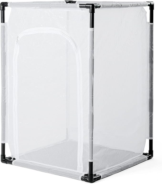 36" Large Monarch Butterfly Habitat Cage, Outdoor Insect Mesh Cage Terrarium 24" x 24" x 36"