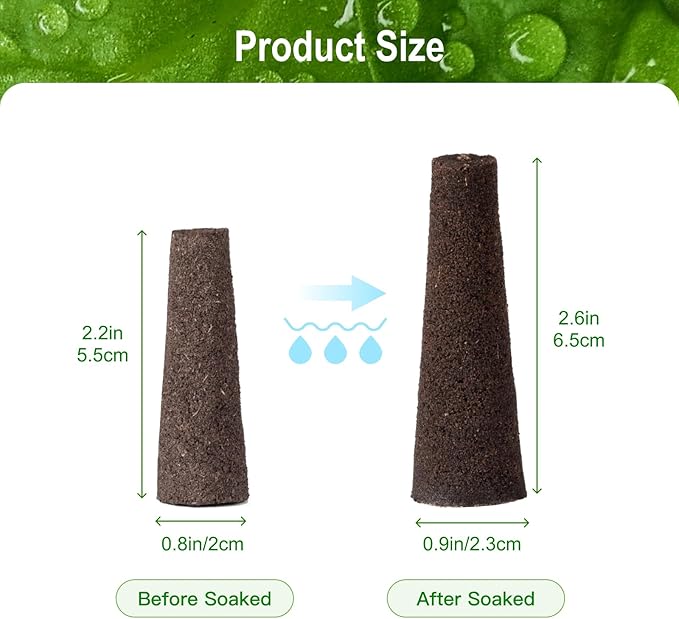 60 Pack Pods Replacement, Hydroponic Grow Sponges Rapid Rooting Seed Starter Sponges Compatible with Aerogarden,IDOO, Models & Indoor Hydroponic Systems