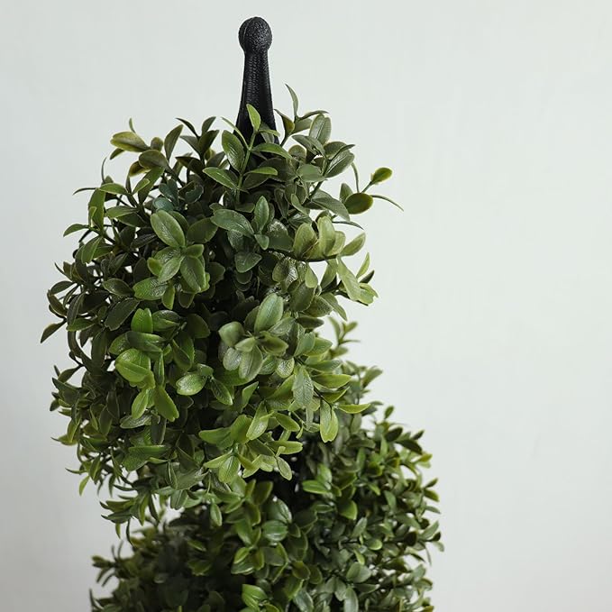 3ft Artificial Boxwood Topiary Tree Potted Topiary Plants for Front Porch Entrance Home Living Room Indoor and Outdoor 2Pack