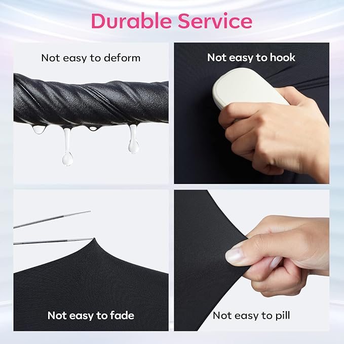 modelones UV Gloves for Gel Manicures, Professional UPF99+ Anti UV Protection Gloves for Gel Nail Lamp (Black)