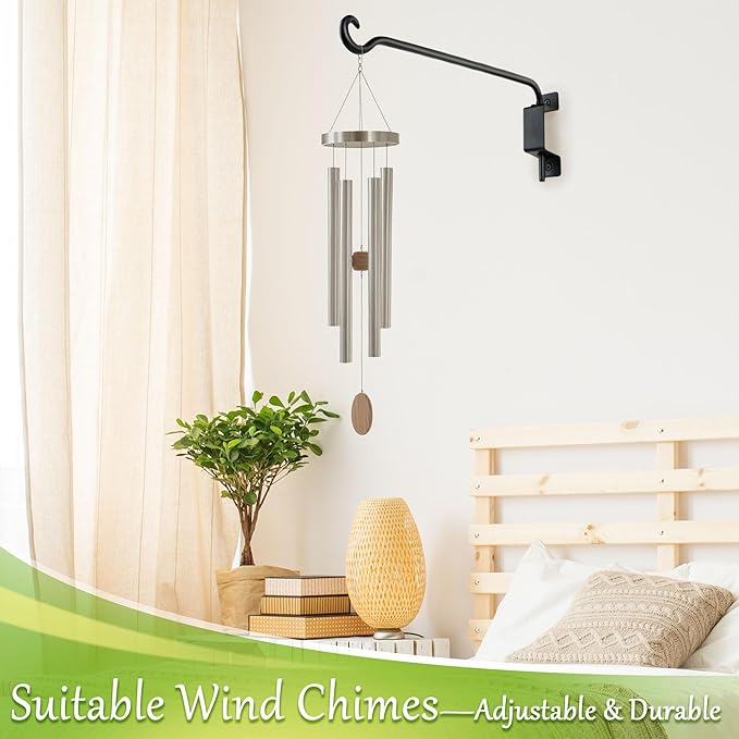 Qiang Ni Plant Hanger Outdoor: 16 Inch Bird Feeder Bracket for Garden Patio Decor - Swivel Adjustable Wall Mount Plant Hook for Hanging Flower Baskets