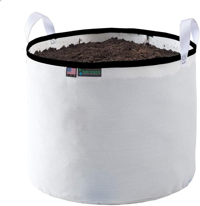 Grow Bag 10 Gallon, Planting Pots - Colorful Plant Grow Bags Pots Gardening Vegetable - Air Pruning Mesh Fabric Plant Container - (White/Black)