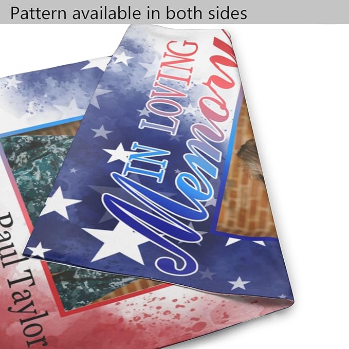Custom Memorial Flag Personalized Garden Flag for Cemetery in Loving Memory with Photo Name Date Memory Garden Flags For Loss of Loved One Lawn Outdoor Double Sided Yard Flags (Memorial Funeral Flags 3, 12x18(in))