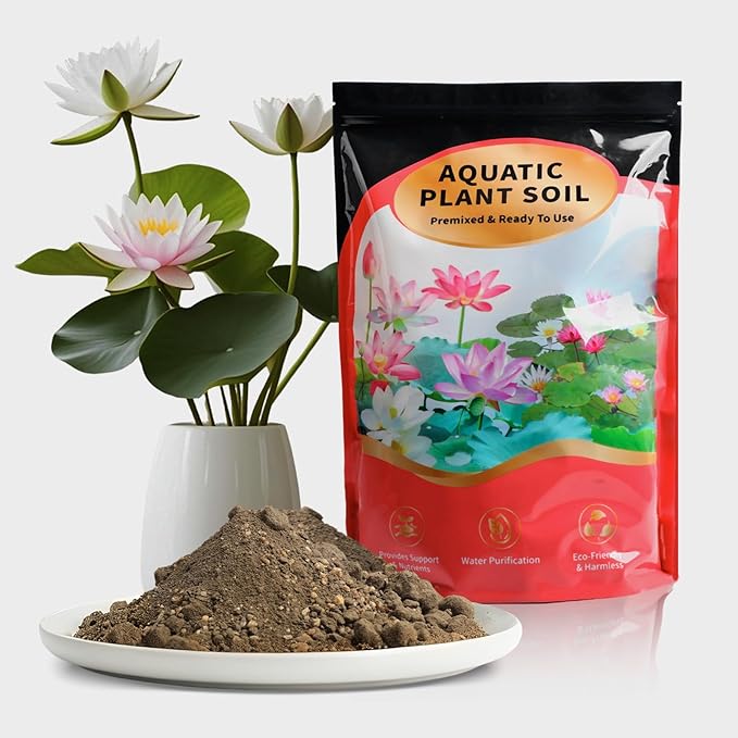 Doter Aquatic Plant Soil for Lotus & Pond Plants/Aquaquarium Substrate 6.6 LBS- Natural Organic Growing Medium for Hydroponic Plants & Water Gardens | Aquarium Safe Nutrient-Rich