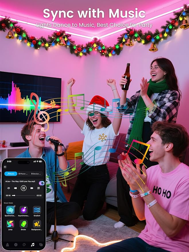 2026 New 46ft Smart Color Changing Easter Lights Outdoor Indoor | 100 LED RGB Globe Pastel String Lights App Control with Remote & Timer, Fairy Light Plug in Waterproof Easter Decor Girl's Bedroom