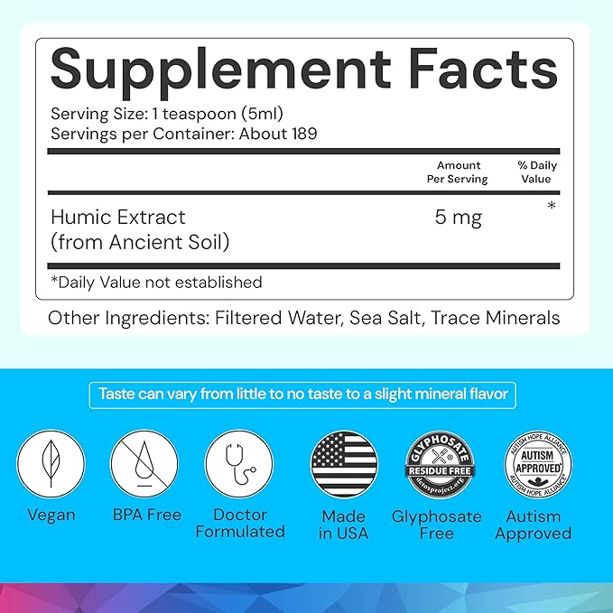 ION* Intelligence of Nature Gut Support Liquid Supplement - Gut & Digestive Health Liquid Drops, Cleanse & Detox with Humic Extract for Women & Men, Adults & Kids 4+ - 32 fl oz (Pack of 1)
