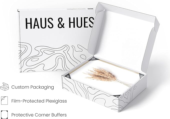HAUS AND HUES Brown Plant Set of 4-16x20 Framed Beige