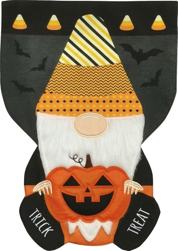 Halloween Gnome Burlap House Flag 40" x 28" Briarwood Lane