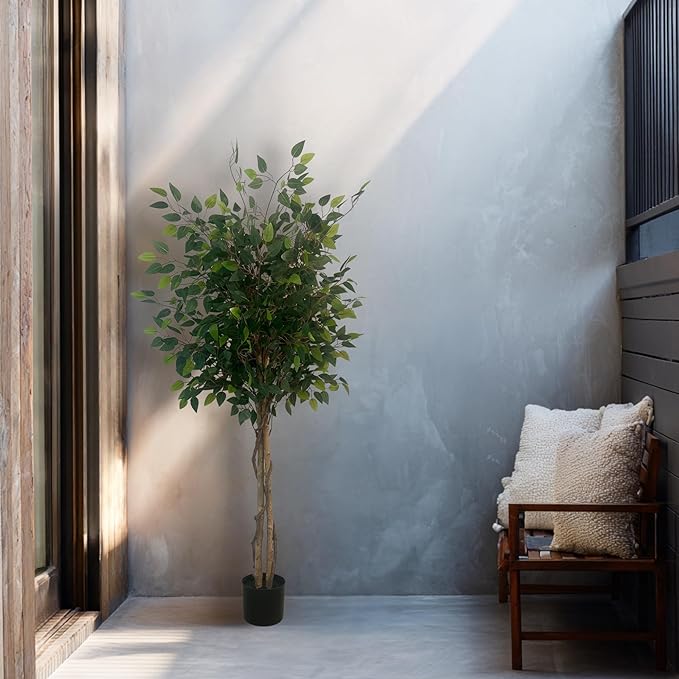 XBrand 63-Inch Artificial Ficus Tree