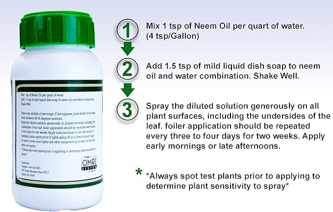 Viagrow® 8 oz. Organic Cold Pressed Neem Oil Seed Extract Natural Plant Protection (1-Pack) / A Product of The Harvest Company™