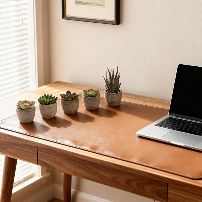 wiwauouo Set of 5 Artificial Succulent Plants in Pots - Lifelike Fake Succulents for Desk Decor, Low-Maintenance Home & Office Decor Gift