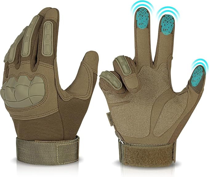 Tactical Gloves for Men, Motorcycle Military Combat Gloves Black Airsoft Gloves Touchscreen for Airsoft Outdoor Hunting Shooting Paintball Work Motorcycling Climbing