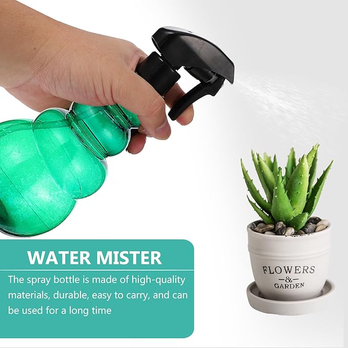 Plastic Spray Bottle Barber Hairdressing Sprayer Hand-Press Mist Sprayer Green 250Ml Refillable for Salon Hair Care and Plant Watering