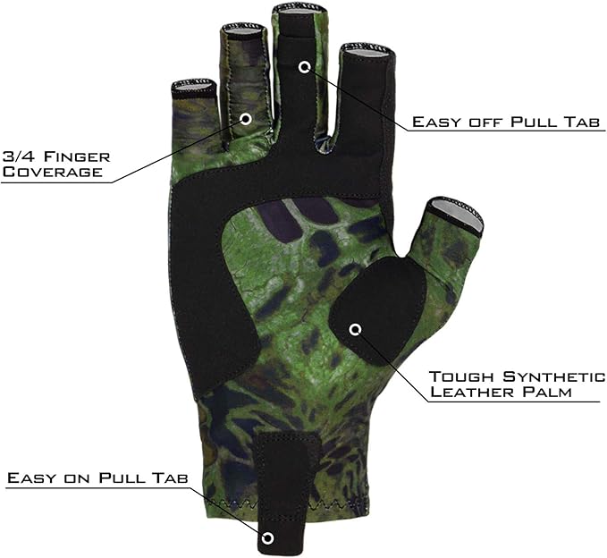 KastKing Sol Armis Sun Gloves UPF50+ Fishing Gloves UV Protection, Sun Protection for Outdoor, Kayaking, Rowing
