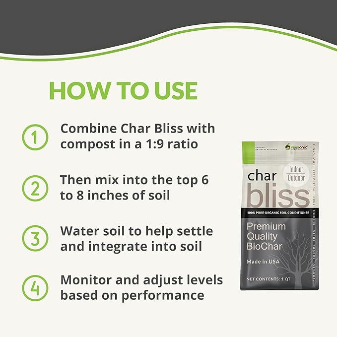 Perlite Bliss + Char Bliss + Worm Bliss - Organic Perlite for Plants - Worm Castings Garden Fertilizer - Biochar Horticultural Charcoal - 100% Organic Soil Amendments - Garden Soil & Potting Soil Mix