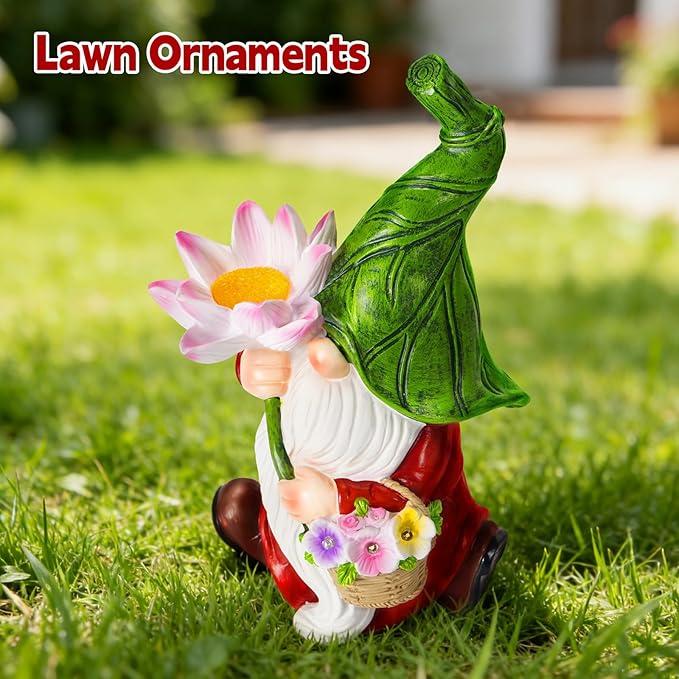Garden Gnomes Outdoor Gnomes Funny Garden Decor for Outside Yard、Balcony 、Lawn and Gifts for Women, Unique Artistic Housewarming Presents Gift