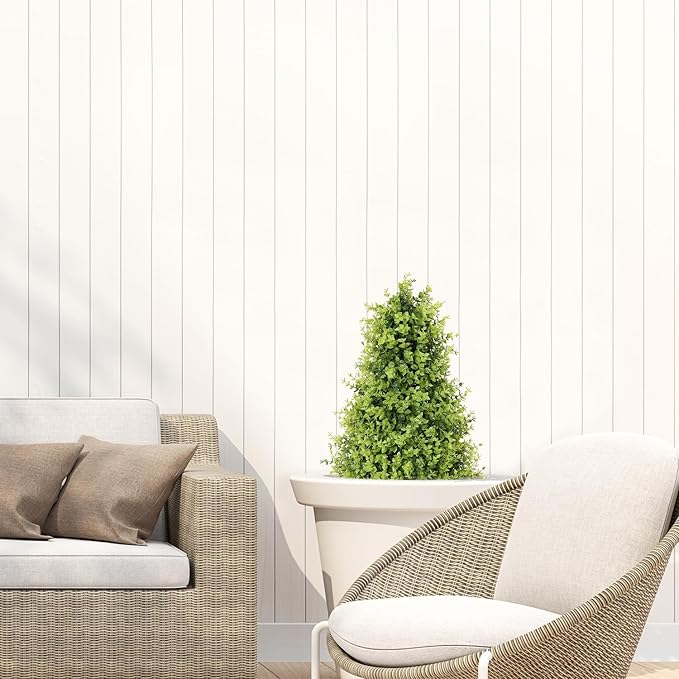 Binnny Flower 30" Tall Artificial Boxwood Topiary Trees, Set of 2 – UV Resistant Faux Evergreen Shrubs and Bushes for Outdoor Planters, Realistic Fake Plants for Front Porch Outside Patio Garden