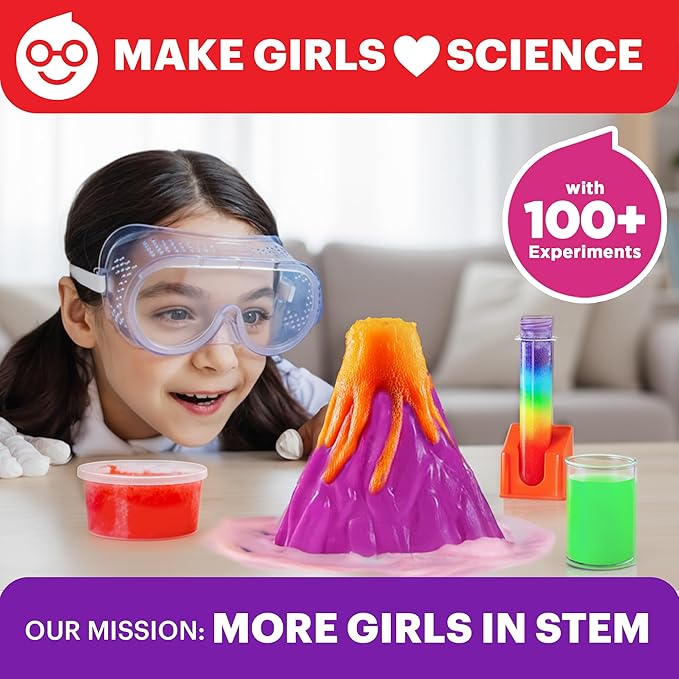 Doctor Jupiter Girls' Super Science Kit for Ages 8-12 Ideas for Girls 8,9,10+ Years Old | Chemistry Set, STEM Toy Kit with 100+ Experiments | Learning & Educational Projects