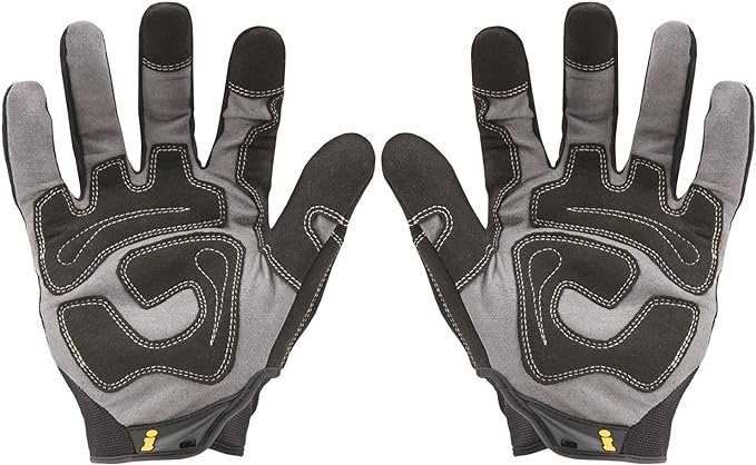 Ironclad General Utility Work Gloves GUG, All-Purpose, Performance Fit, Durable, Machine Washable (1 Pair) Black