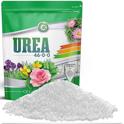 Urea Fertilizer 46-0-0 Plant Food for Flowers & Gardens - Lettuce, Green Lawns, Fruit, Vegetables, Citrus Trees, Tie Dye Granules Prills (Cz Garden Organics Urea 40LB)
