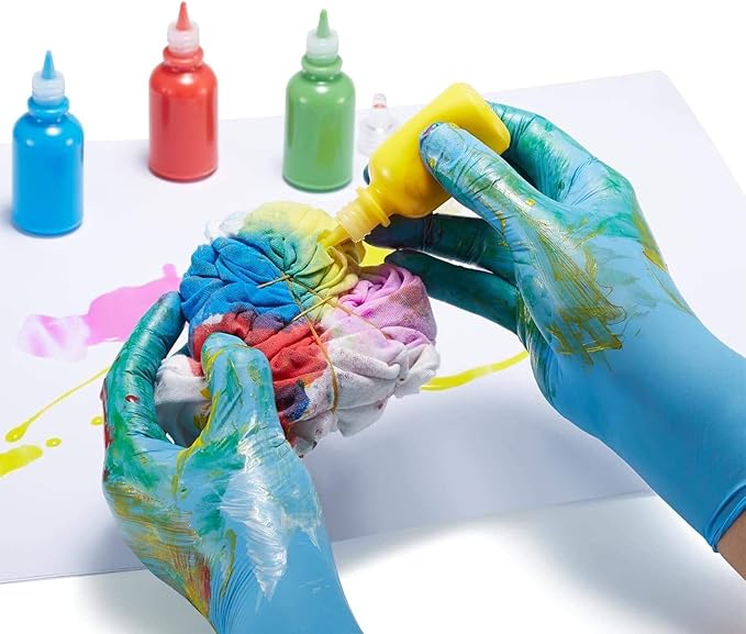Kids Gloves Disposable for 4-10 Years - Latex and Powder Free - for Kids Festival Preparation, Crafting, Painting, Gardening