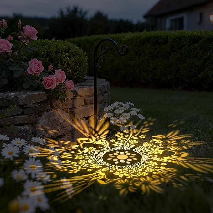 siruitong Solar Lantern Outdoor Lamp Waterproof Decorations Garden Decor, Christmas Birthday Gifts for Women, Mom, Grandma Decorative Garden, Yard, Patio, Lawn, Balcony Porch - Hummingbird B