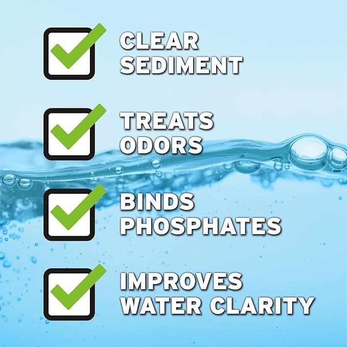 Bioda Pond Clarifier & Muck Cleaner, Keeps Ponds Clear, Treats 1/4 Acre - 6 Months, 12 Packets