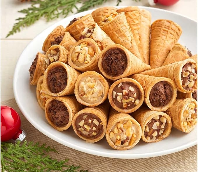 Nutcracker Holiday Treat Tins with Mini Waffle Cones, 3-Count – Festive Christmas Gift Set, Assorted Holiday Snack Cones, Resealable Decorative Tins, Seasonal Party